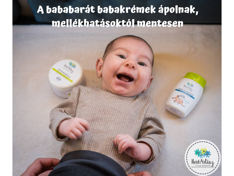 A bababarát babakrémek ápolnak, mellékhatásoktól mentesen