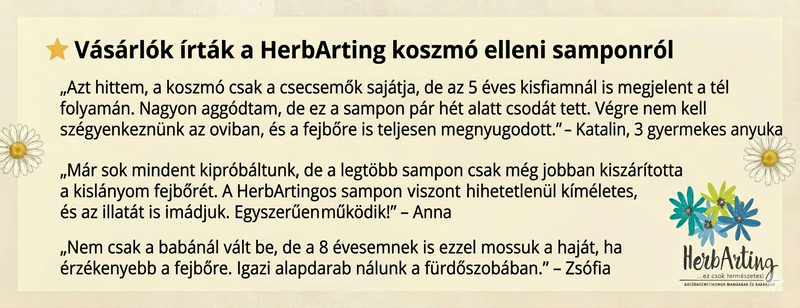 herbarting koszmó ellen sampon baba gyerek vásárlói vélemény