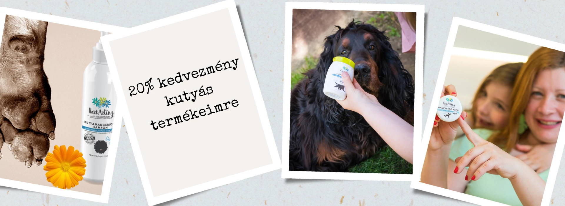 20% kedvezmény kutyás termékeimre