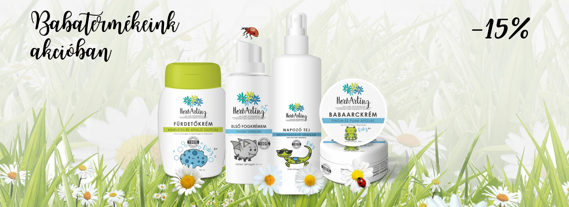 15% KEDVEZMÉNY BABA- ÉS GYEREKTERMÉKEINKRE